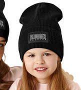 Czapka wiosenna/jesienna, dla dziewczynki, czarny, BlogFash, 52-54 cm