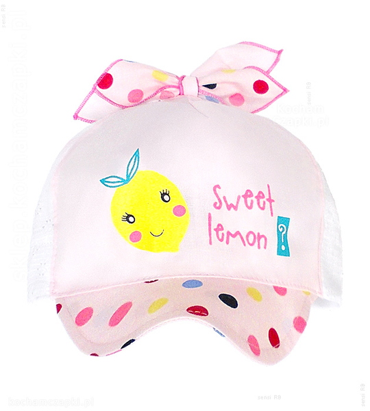 Czapka z daszkiem dla dziewczynki, Sweet Lemon  rozm. 49-50 cm