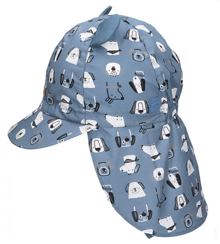 Czapka na lato z daszkiem, filtr UV, niebieska, Canculk, 50-52 cm