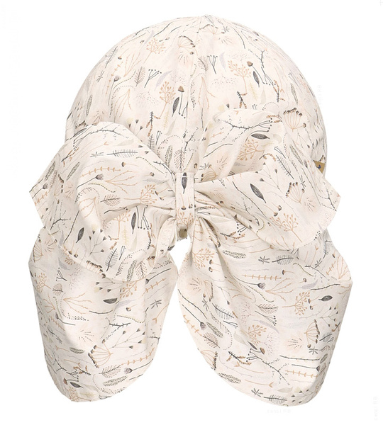 Czapka safari dla dziewczynki, wiązana, filtr UV+30, Pollia, kremowy, 50-52 cm