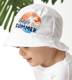 Kapelusz dla chłopca na lato, biały, Shario, 50-52 cm