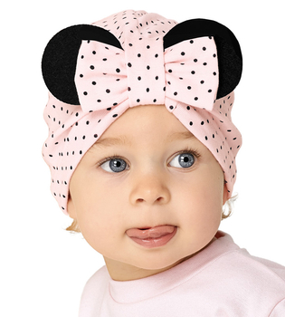 Czapka wiosenna/jesienna dla dziewczynki, czarna, Facilia 48-50 cm