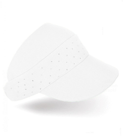 Daszek damski na lato, lniany, opaska damska z daszkiem, biały (80% len), 56-60 cm