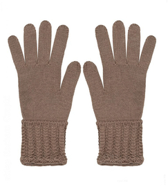 Rękawiczki merino damskie, wełna 100%, Kendall, kakaowe, M/L