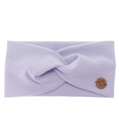 Opaska na głowę dla dziewczynki, bawełniana, Jaskana, liliowa, 44-46 cm