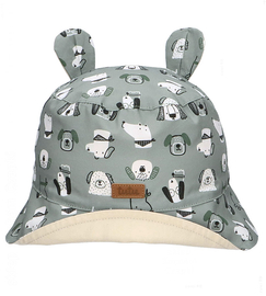 Kapelusz dla chłopca, UV + 30, dwustronny, Mastin, zielony, 44-46 cm