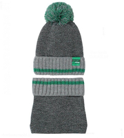 Komplet  zimowy chłopięcy czapka z pomponemi i komin Sport Dept  rozm. 52-54 cm