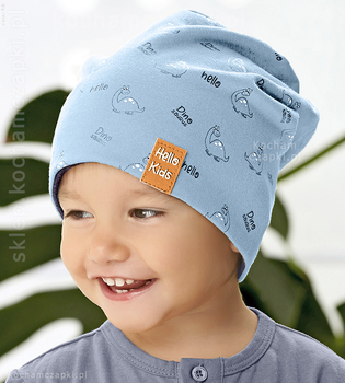 Dwustronna czapka z dinozaurami Dinosaurus Kids  rozm. 43-46 cm