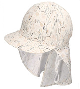 Czapka safari dla dziewczynki, wiązana, filtr UV+30, Pollia, kremowy, 50-52 cm