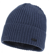 Czapka zimowa męska, z wełną merino, Fojjer, niebieska, 56-59 cm