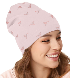 Czapka damska wiosna/jesień, różowa, Virginia, 54-56