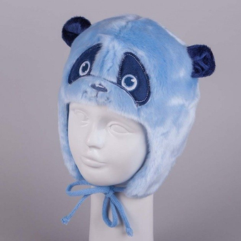 Czapka zimowa chłopięca, futerkowa Pysio dla chłopczyka   48-50 cm