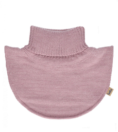 Komin merino dla dziewczynki, golfik, wrzosowy róż, 3-6 lat