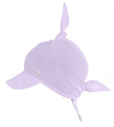 Muślinowa chustka z daszkiem, dla dziewczynki, Nunso, fioletowa, 42-48 cm