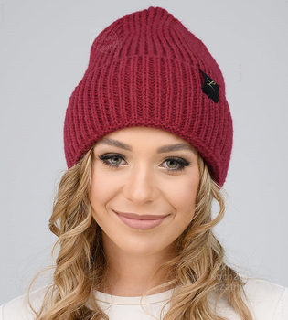 Czapka zimowa damska, Vanua, bordowa, 56-60 cm