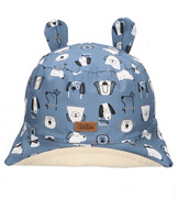 Kapelusz dla chłopca, UV +30, dwustronny, Mastin, niebieski, 44-46 cm