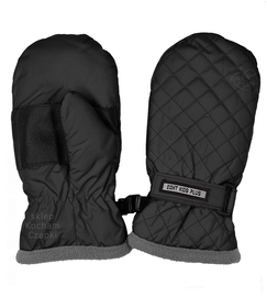 Rękawiczki dziecięce, chłopięce, zimowe, ocieplane, wodoodporne, C074, czarne, wiek 3-4 lata