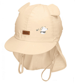 Czapka z daszkiem  filtrem UV i ochrona karku dla chłopca, Canculk, beżowy jasny , 46-48 cm