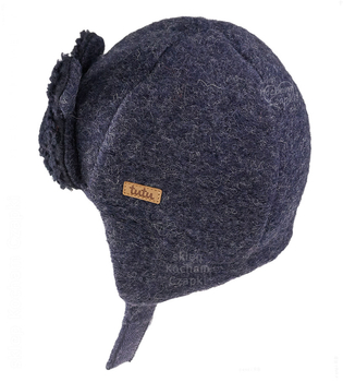 Czapka wełniana dla chłopca, na zimę, Ingero, granatowa, 48-50 cm