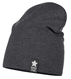 Czapka damska wiosenna, bawełniana, Kashia, grafitowy, 55-56 cm