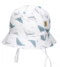 Kapelusz dla chłopca, UV, wiązany, Samito, biały, 46-48 cm