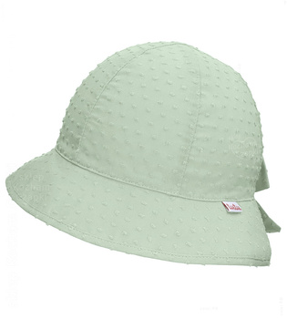 Kapelusz na lato dla dziewczynki, elegancki i delikatny, Belinia, miętowy,  50-52 cm