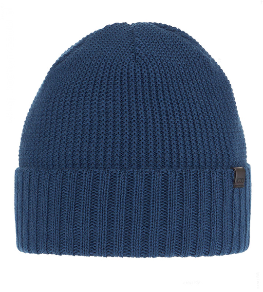 Czapka zimowa męska, z wełną merino, Weser, niebieski, 56-59 cm