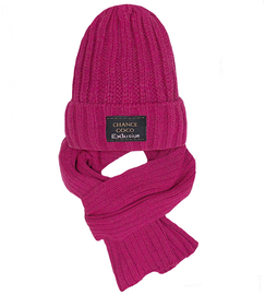 Modna czapka i szalik dla nastolatki, Chance Coco, rozm. 55-58