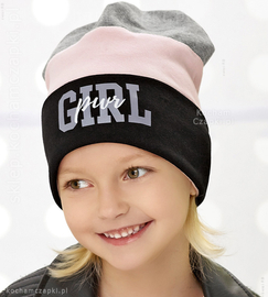 Czapka beanie bawełniana Power Girl sport rozm. 54-56 cm