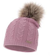 Czapka zimowa damska, merino 50%, Fibia, wrzosowy, 56-60cm