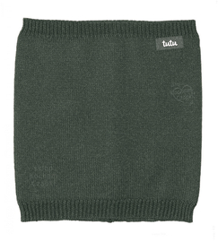 Komin z wełny merino dla dziecka, podszewka polar, khaki, 1-6 lat