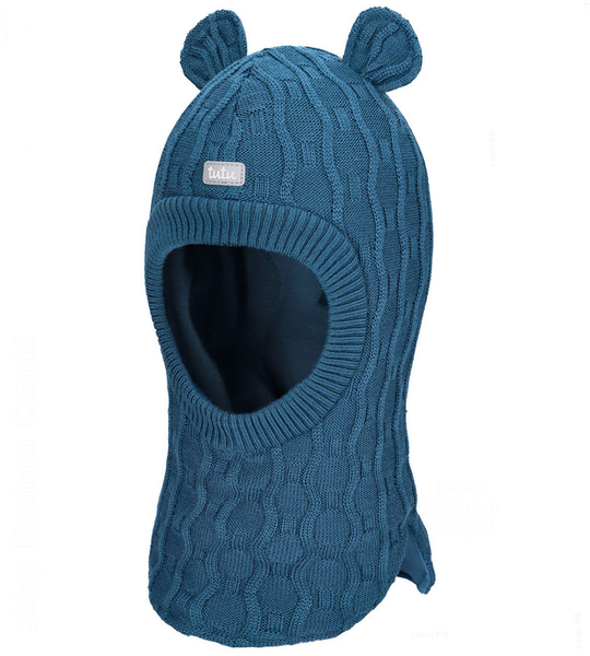 Kominiarka merino dla chłopczyka, Jurgin, turkusowa, 42-46 cm 