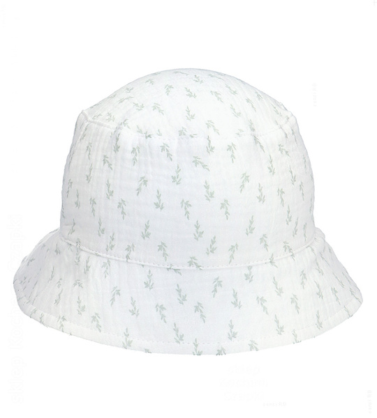 Kapelusz muślinowy dla dziewczynki, Sevilla, biały,  50-52 cm