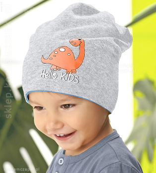 Czapka 2w1, dwustronna czapka z dinozaurami Dinosaurus Kids  rozm. 43-46 cm