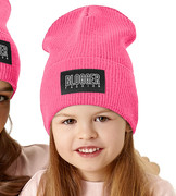 Czapka wiosenna/jesienna, dla dziewczynki, jaskrawy róż, BlogFash, 52-54 cm