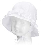 Kapelusz dla dziewczynki, biały, elegancki, Invea, rozm. 40-42 cm