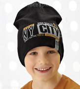 Sportowa czarna czapka  NY City  rozm. 48-50 cm