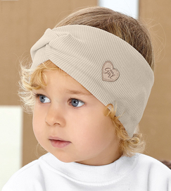 Opaska bawełniana dla dziewczynki, beżowa, Voima, 46-50 cm