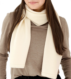 Szalik damski z wełny 100% merino, zimowy, 7340, kremowy