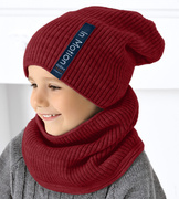 Zimowa czapka i komin, sportowy komplet Dinesh, dwustronny, rozm. 54-60cm