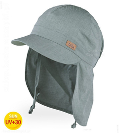 Czapka safari, wiązana, dla chłopca, filtr UV +30, oliwka, Nikita, 49-52 cm