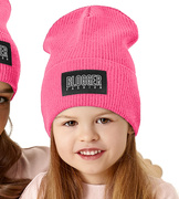 Czapka wiosenna/jesienna, dla dziewczynki, jaskrawy róż, BlogFash, 52-54 cm