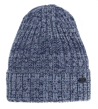 Czapka zimowa męska, wełna merino, Miton, niebieski melanż, 56-59 cm