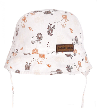 Kapelusz dla chłopca, z siateczką, Safari Kids, wzór LWY,  rozm. 50-53 cm