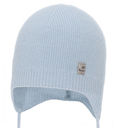 Czapka merino z kaszmirem, dla chłopca, wiosenna/jesienna, Notano, jasny niebieski, 47-49 cm