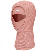 Kominiarka zimowa z wełny merino 100% dla dziewczynki, Kajetanka, różowa, 48-51 cm