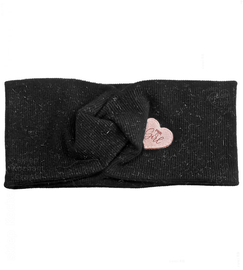 Opaska  bawełniana dla dziewczynki, czarna + błyszcząca nitka (v2) , Voima, 50-54 cm