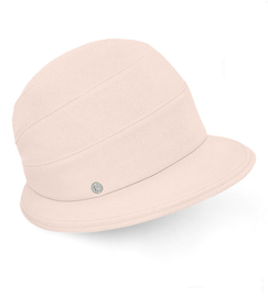 Kapelusz damski na lato, beżowy, LNIANY, S6062L, 54-56 cm