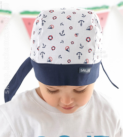 Chustka dla chłopca, na głowę, wiązana z tyłu bandamka Filippo  rozm. 44-46 cm