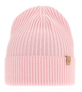 Czapka zimowa damska, wełna merino, Lisja, róż pudrowy, 55-58 cm